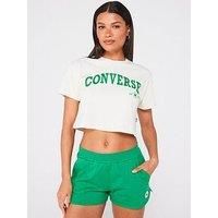 Converse Womens Retro Chuck Cropped Tee - Off White