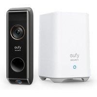 eufy security Video Doorbell Dual Camera (Battery-Powered) with Homebase, Dual Motion Detection, Package Detection, 2K HD, No Monthly Fee, 16GB Local Storage