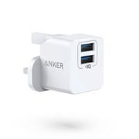 Anker USB Plug Charger, PowerPort mini Dual Port USB Charger, Super Compact Wall Charger, 2.4A Output for iPhone Xs/XS Max/XR/X/8/7/6/Plus, iPad Pro/Air 2/Mini 4, Samsung, and More