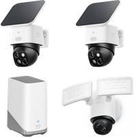 eufy SoloCam S340 (2 pack) + Floodlight Camera E340 +HomeBase S380 bundle