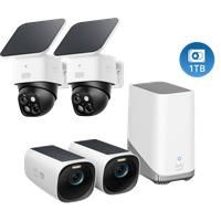 eufyCam S330 (eufyCam 3) + SoloCam S340 (2Pack) + 1 TB Hard Drive bundle