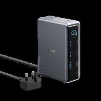 Anker Prime Charging Docking Station, 14-Port with 160W Max Output and Built-In GaN AC-DC Power, 10Gbps Data Transfers, Real-Time Smart Interface, Dual 4K Displays for MacBook, Dell, Phones, and More