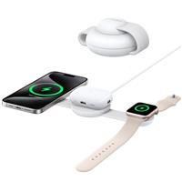 Anker MagGo Wireless Charging Station (3-in-1, Foldable Pad) Aurora White