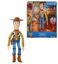 Disney Pixar Toy Story Roundup Fun Woody Large Talking Figure, 12 In Scale, Posable 20 Phrases Authentic Detail, Fabric Plush & Plastic, 3+, HFY35