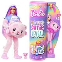 Barbie Cutie Reveal Doll & Accessories, Teddy Bear Plush Costume & 10 Surprises Including Color Change, “Love” Cozy Cute Tees, HKR04