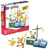 MEGA Pokémon Action Figure Building Toys for Kids, Pikachu Evolution Set with 160 Pieces, 3 Poseable Characters, 8 Year Old Gift Idea