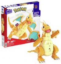 £ MEGA Pokémon Kids Building Toys, Dragonite Buildable and Posable Large Scale Figure with Motion Brick for Built-In Movement, HKT25