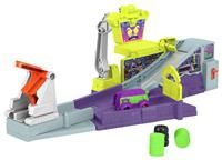 Fisher-Price DC Batwheels Toy Car Playset, Legion of Zoom Launching HQ with Ramp & Launcher plus Prank The Joker Van, Ages 3+ Years, HNP07