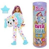 Barbie Cutie Reveal Doll & Accessories with Rainbow Dalmatian Plush Costume & 10 Surprises Including Color Change, Color Dream Series, HRK41