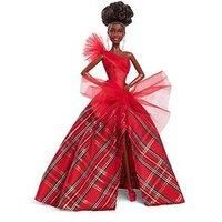 Barbie Signature 2024 Holiday Fashion Doll - Brown Hair With Plaid Gown