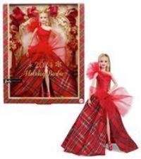 Barbie Signature 2024 Holiday Fashion Doll - Blonde With Plaid Gown