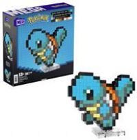 MEGA Pokémon Action Figure Building Set, Squirtle with 367 Pieces and Pixel Retro Style, for Table or Wall Decor, Build & Display Toy for Collectors, HTH77