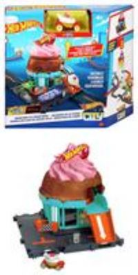 Hot Wheels City Downtown Ice Cream Swirl Vehicle Playset