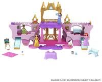 Mattel Disney Princess Carriage to Castle Transforming Playset with Aurora Small Doll, 3 Levels, 6 Play Areas, 4 Figures, Furniture & Accessories, HWX17