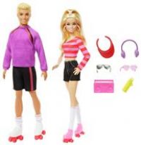 Barbie & Ken roller-skating Fashion Dolls & 6 Accessories