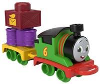 Thomas & Friends Toddler Toy My First Percy Push-Along Train with Stacking Cargo for Kids Ages 18+ Months, HXP53