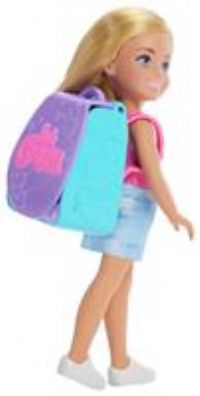 BARBIE Family & Friends Cupcake Baking Backpack Blonde Chelsea Doll, Wearable Backpack with Baking Play Pieces, JBF46