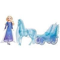 Mattel Disney Frozen Elsa Fashion Doll with Removeable Dress & Shoes, Mythical Horse-Like Nokk & Adventure Carriage, Inspired by Frozen: Winter Festival, JBG56