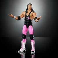 Mattel WWE Elite Collection Action Figure & Accessories, Premium Live Event Bret Hart Set, Wrestlemania with Howard Finkel Build-A-Figure Parts