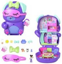 Polly Pocket Sleepover Puppy Compact Playset With 1 Micro Doll And Pet Dogs, Travel Toy With Food & Styling Accessories