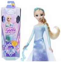 Mattel Disney Frozen Elsa Fashion Doll Set, Spin & Reveal with 11 Surprises Including 5 Accessories, 5 Stickers & Play Scene, Inspired by Disney Movie, JBG59