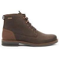 Barbour Deckham Leather Boots - Dark Brown