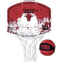 Wilson Mini NBA-Team Basketball Hoop, CHICAGO BULLS, Plastic,White