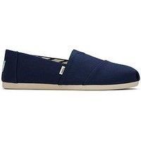 TOMS Women/'s Alpargata Loafer Flat, Navy, 3 UK