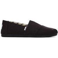 TOMS Women/'s Alpargata Loafer Flat, Black, 8 UK