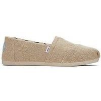 TOMS Women/'s Alpargata Heritage Canvas Loafer Flat, Natural Undyed, 4 UK