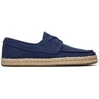 TOMS Men/'s Cabo Rope Loafer Flat, Cadet Blue Heritage Canvas/Suede, 8 UK