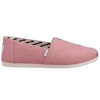 TOMS Women/'s Alpargata Loafer Flat, Vintage Pink Heritage Canvas, 8 UK