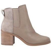 TOMS Women/'s Evelyn Chelsea Boot, Dune Leather/Suede, 4 UK