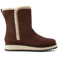 TOMS Women/'s Bergen Snow Boot, Water Resistant Oak Brown Suede, 3 UK