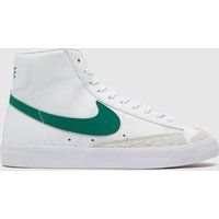 NIKE Women/'s Blazer Mid /'77 Sneakers, White Malachite Black, 3.5 UK