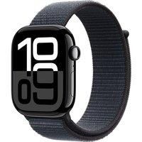 Apple Watch Series 10 GPS 46 mm Smartwatch with Jet Black Aluminium Case with Ink Sport Loop - One Size. Fitness Tracker, ECG App, Always-On Retina Display, Carbon Neutral