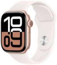 Apple Watch Series 10 GPS + Cellular 42mm Rose Gold Aluminium Case with Light Blush Sport Band - S/M