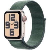 Apple Watch SE GPS + Cellular 40mm Starlight Aluminium Case with Lake Green Sport Loop