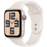 Apple Watch SE GPS + Cellular 44mm Starlight Aluminium Case with Starlight Sport Band - M/L