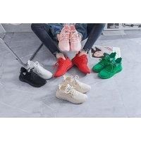 Women'S Knitted Trainers With Laces In 6 Sizes And 6 Colours - Red