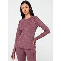 Columbia Women'S Boundless Days Knit Long Sleeve Crew Neck Top - Purple