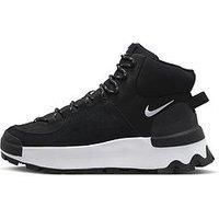 NIKE Women/'s Classic City Boot Sneaker, Black/White-Black, 3 UK