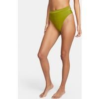 Nike Swim Women's Cut-Out High-Waisted Bikini Bottoms - Green - Nylon/Elastane