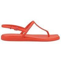 Crocs Womens Sandals Buckle Miami Gladiator Strappy Thong Flip Beach Red UK Size