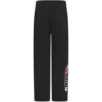 Nike Kids Girls Floral Fleece Wide Leg Joggers - Black