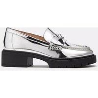 Coach Leah Metallic Leather Loafer