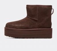 UGG Women/'s Classic Mini Platform Fashion Boot, Burnt Cedar, 6 UK