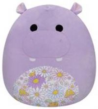 Squishmallows SQCR05494 20-Inch-Hanna The Purple Hippo with a Floral Belly, Mult