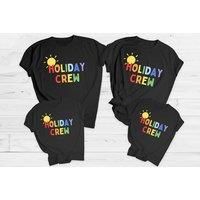 Holiday Crew Family T-Shirts For Baby, Kids And Adult - 3 Sizes - Black