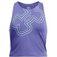 Under Armour Junior Girls Motion Branded Crop Tank -